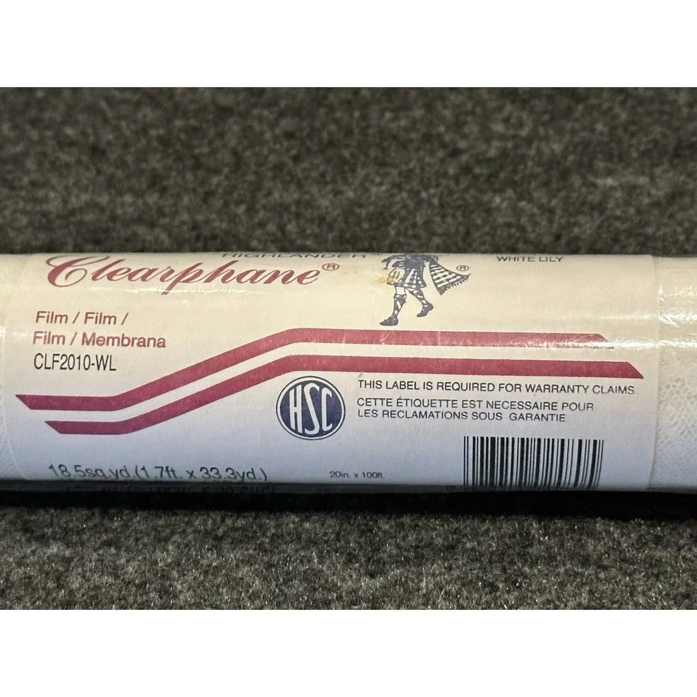 NEW Highlander Clearphane White French Lace Transparent Film 20